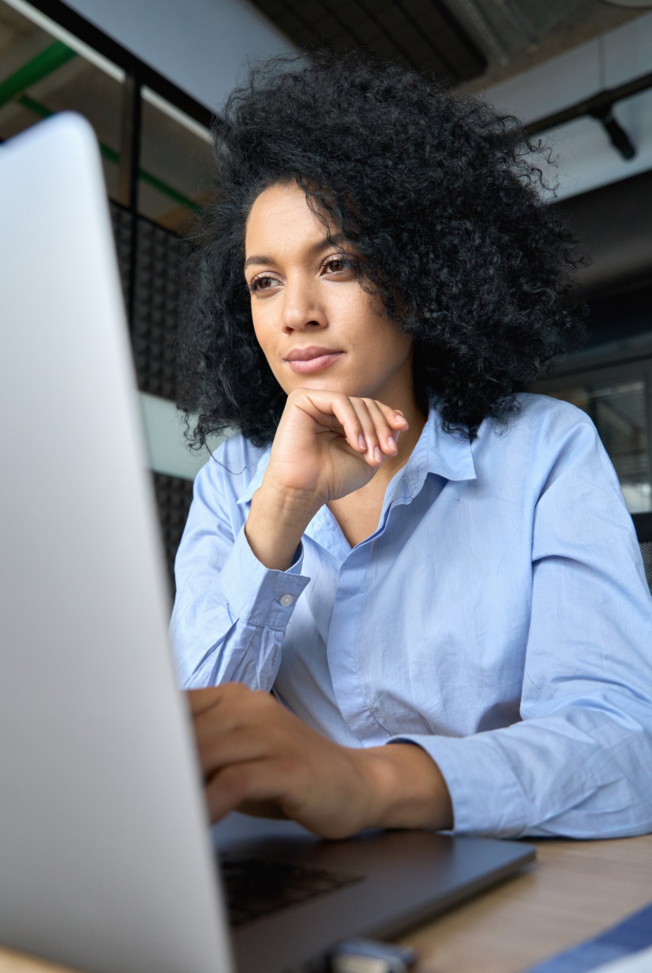 woman at computer woman at computer